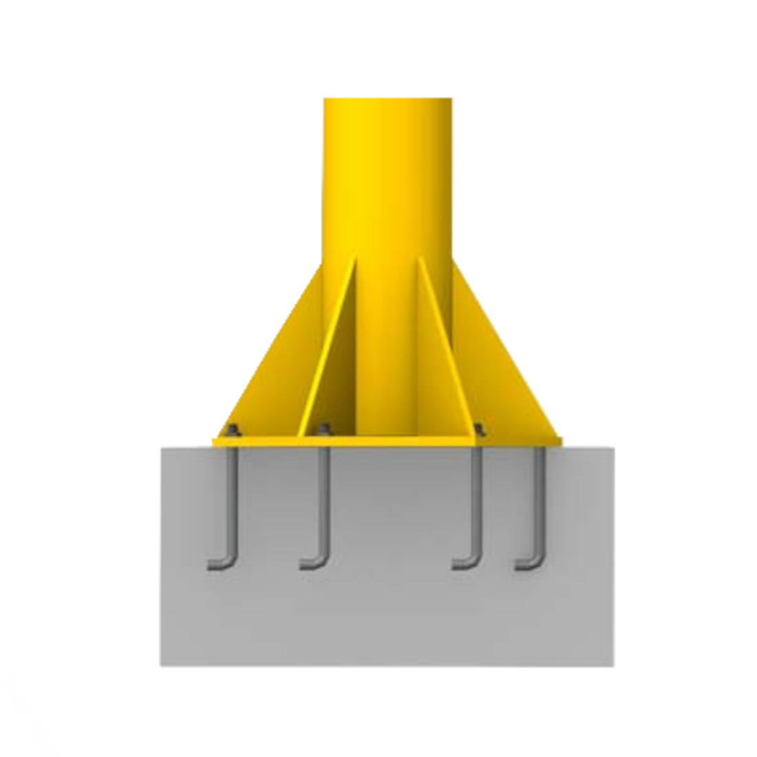 Anchor Bolt Kits Illustration (Hexagonal Baseplate Cranes)