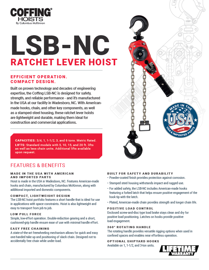 Coffing LSB-NC Brochure