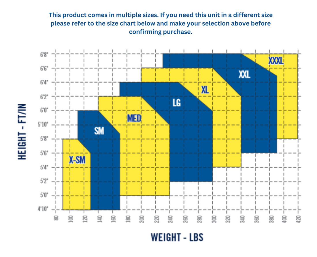 DBI-Sala Harness Sizing Chart