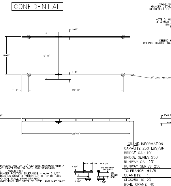 Gorbel GLCS Drawings