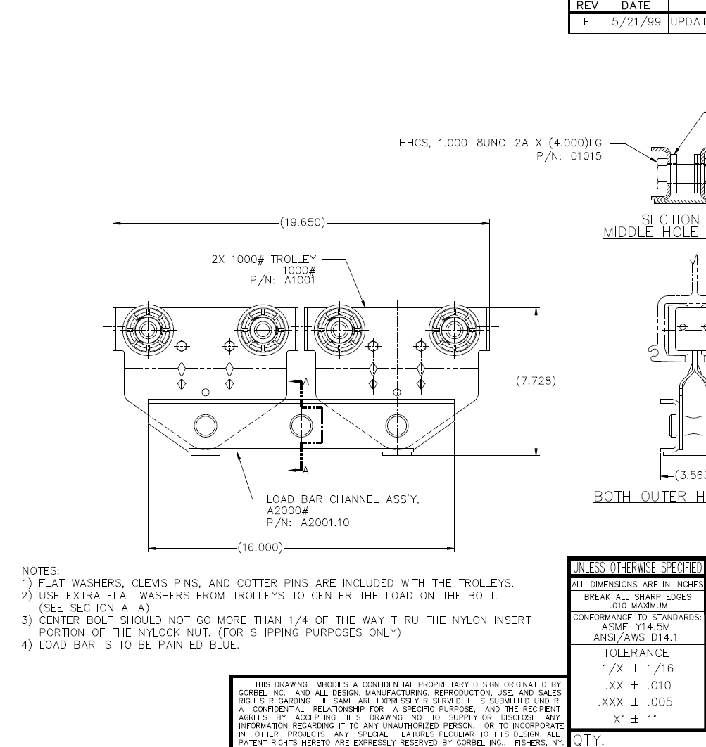 Gorbel Trolley Drawing