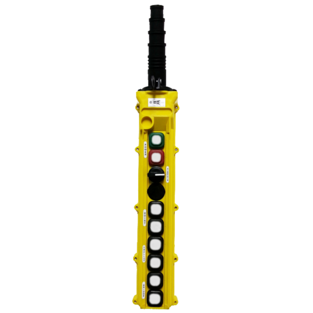 10-Button Pendant, Single-Speed Switches (L10-S-1A, L10-S-1M); Color: Yellow