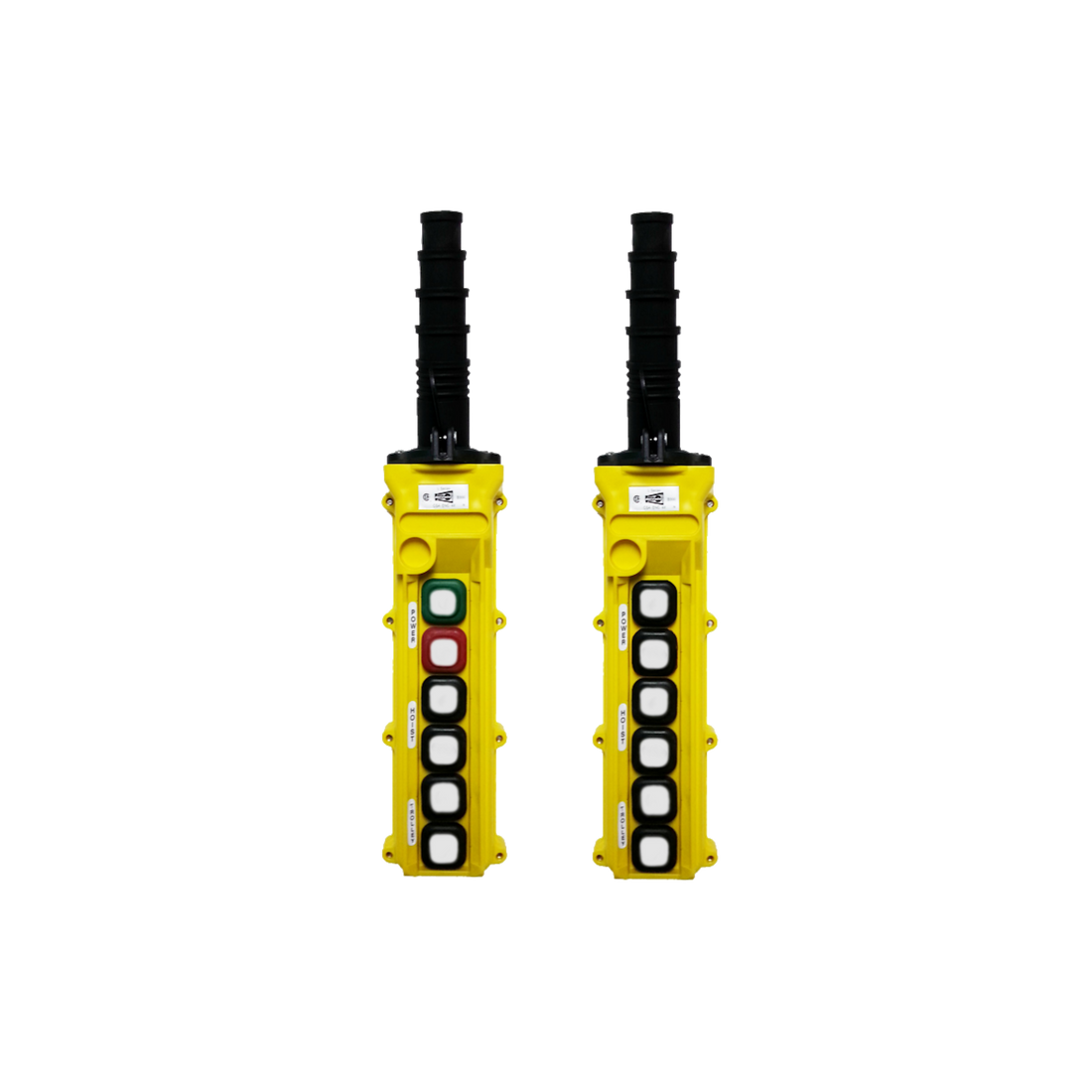 6-Button Pendant, Dual-Speed Switches (L6-S-2, L6-S-2A, L6-S-2M) Yellow