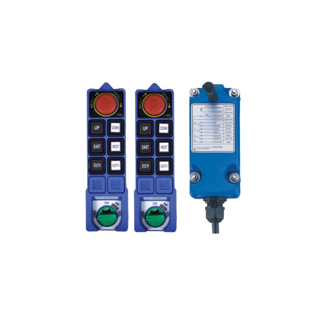 Radio Remote Control Kit, Saga Protean L8 Series, 6-Button, 1-Speed, 2 TX