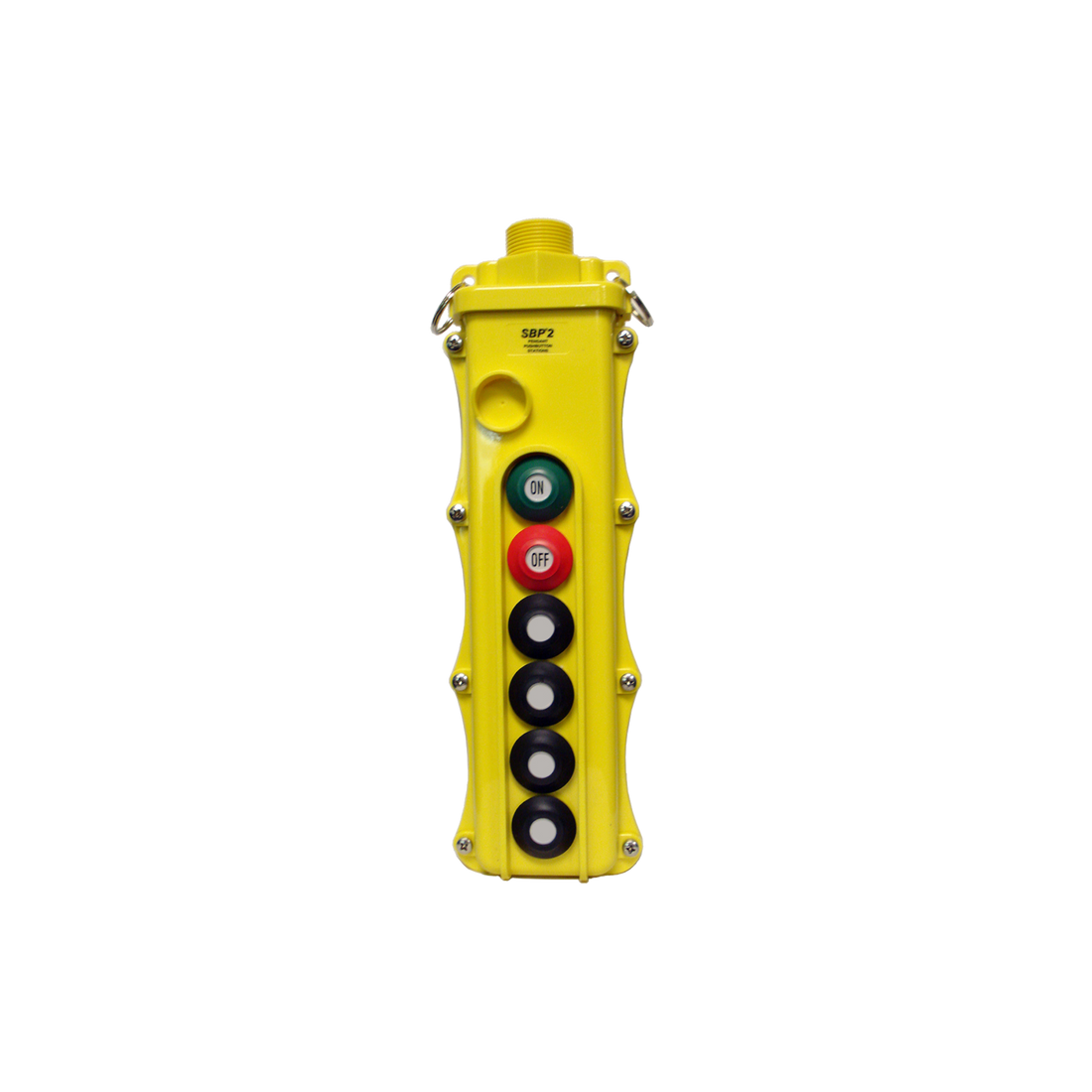 6-Button Pendant, Momentary On/Off, Single, Two, Three-Speed (SBP2-6-WB,-WBS,-WBT); Color: Yellow