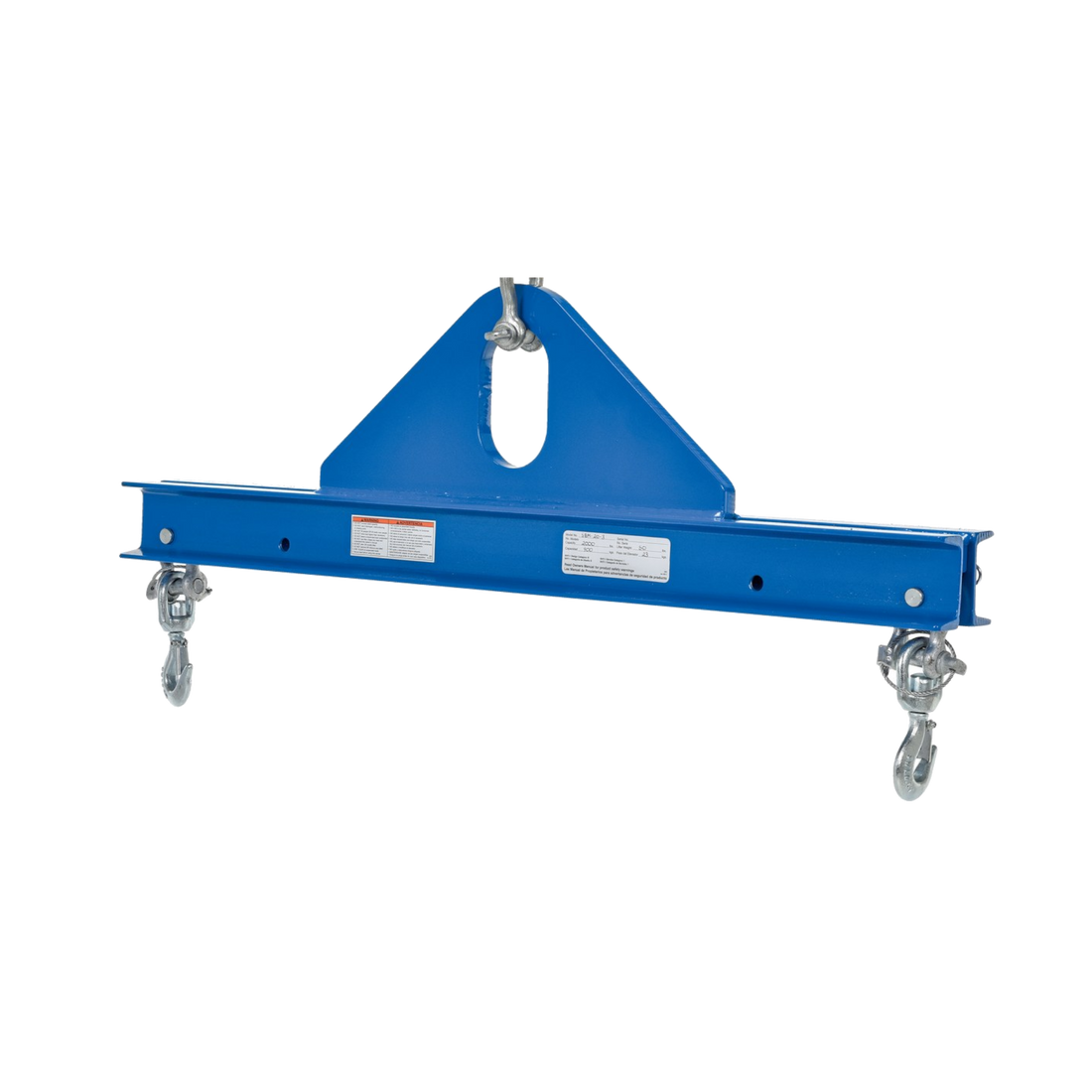 Vestil Steel Economy Spreader Beam | 36 in. length | 2,000 lb. Capacity | Color: Blue | Part Number: SBM-20-3