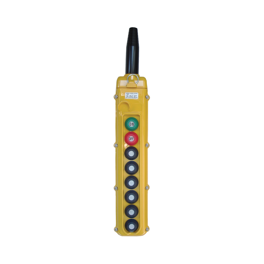 8-Button Pendants, Momentary On/Off, Single, Two, Three Speed (SBN-8-WB,-WBS,-WBT)