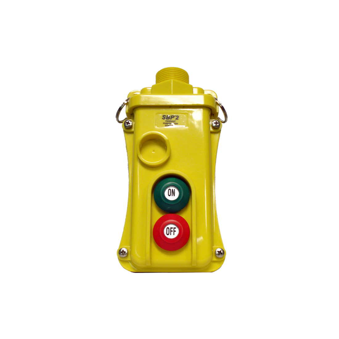 2-Button Pendant, Maintained & Momentary On/Off (SBP2-2-WB, SBP2-2-WH); Color: Yellow