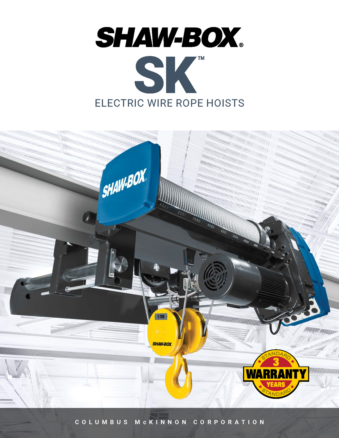 Shaw-Box SK Electric Wire Rope Hoists Brochure