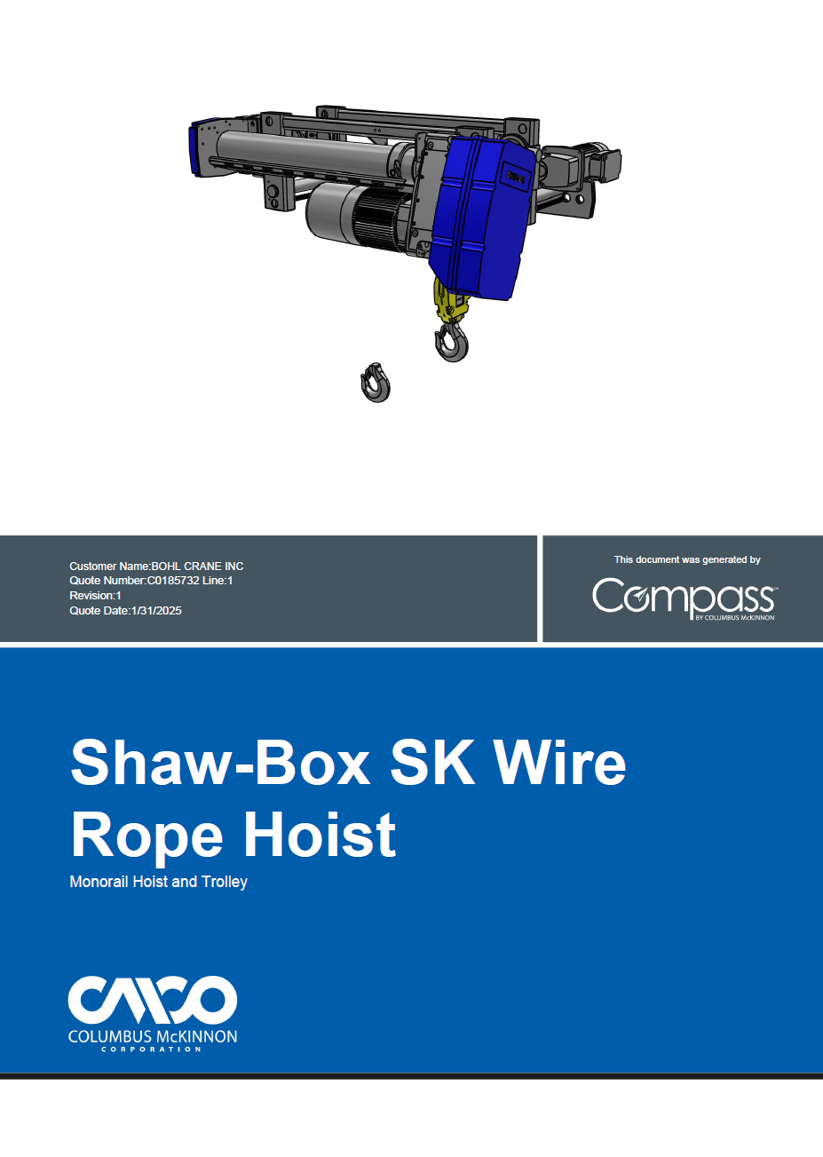 Shaw-Box Underhung Motorized Trolley Drawings