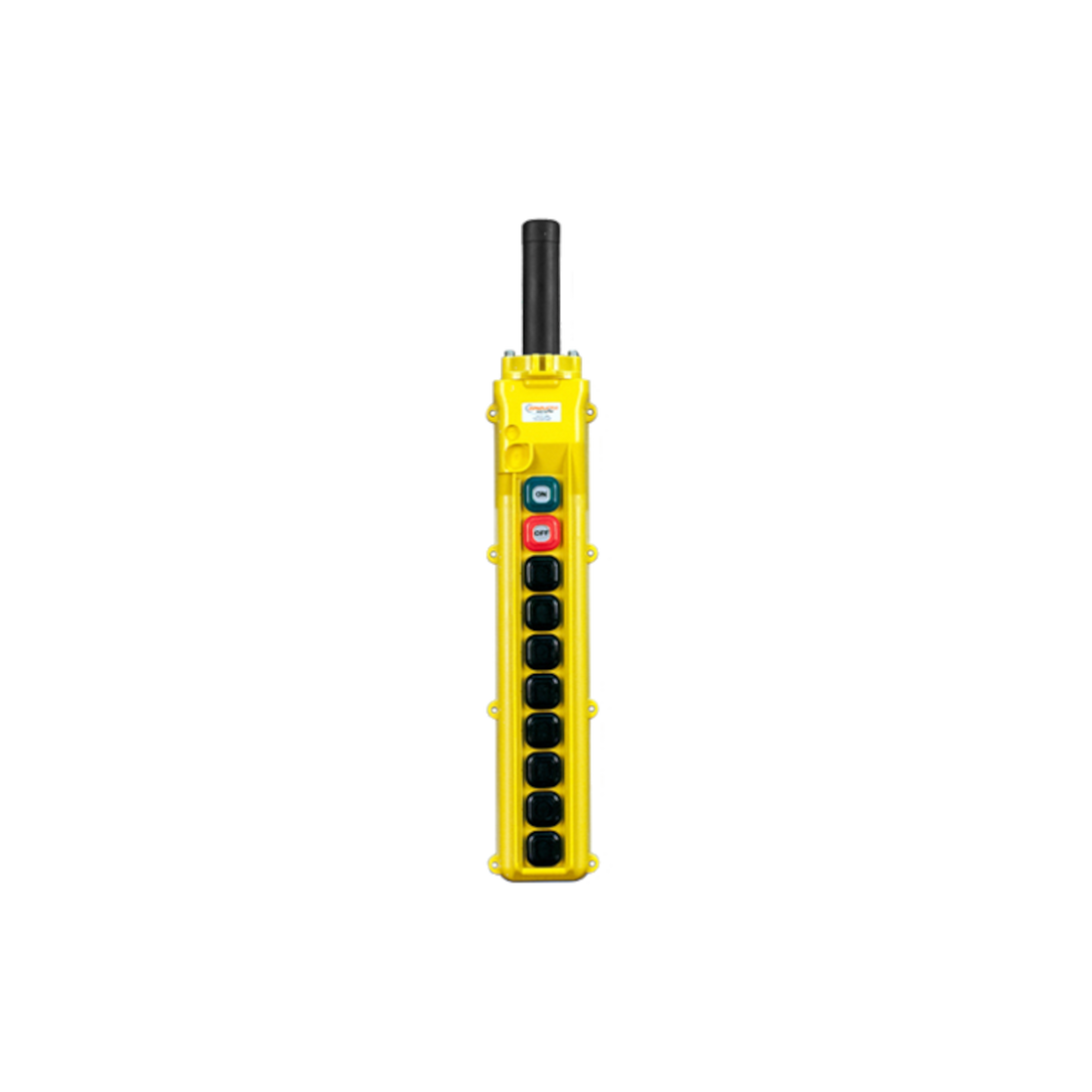 80 Series 10-Button Pendant, 8 Single-, Dual-, Three-Speed Switches with Momentary On/Off (XA-34244, XA-34246, XA-34248); Color: Yellow