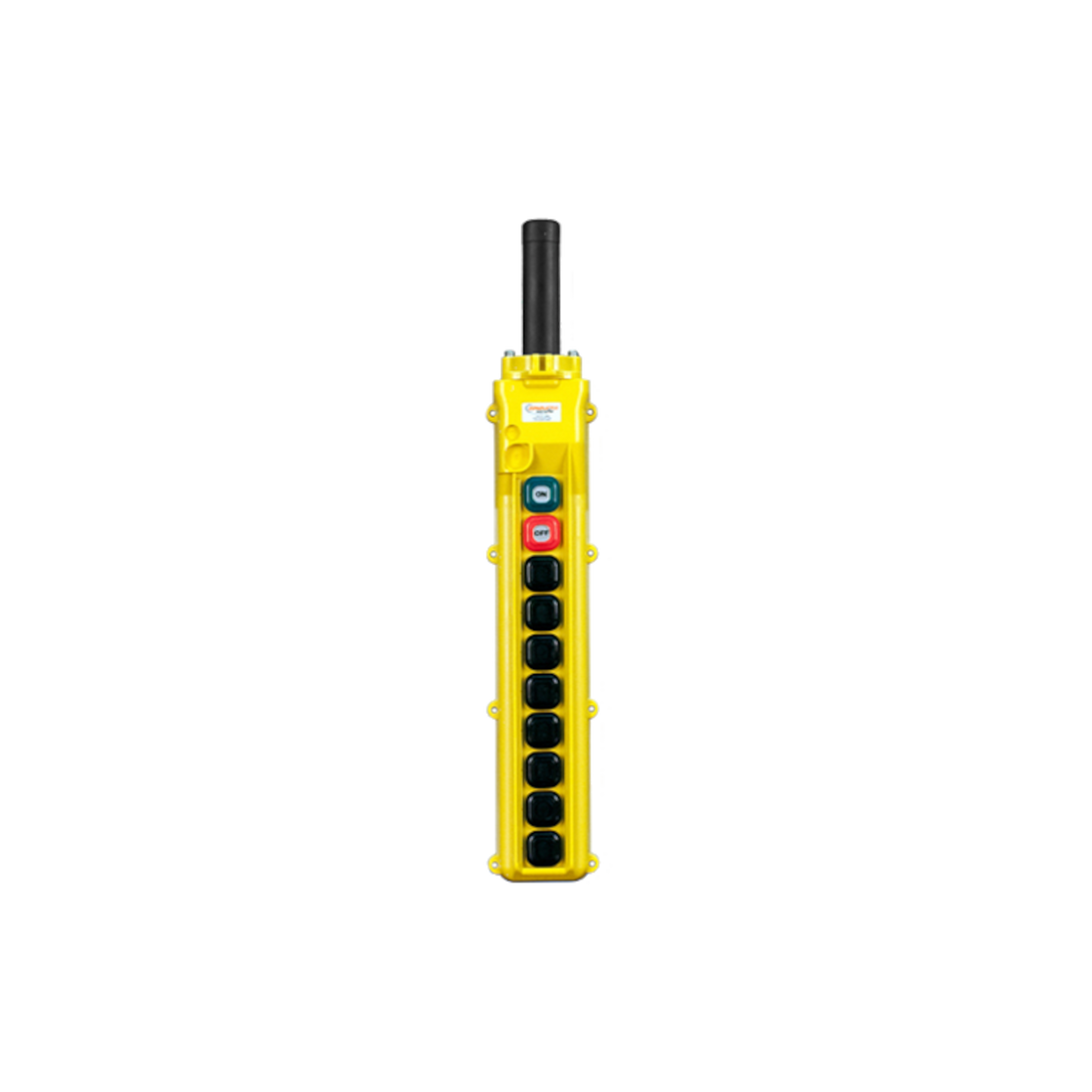 80 Series 10-Button Pendant, 8 Single-, Dual-, Three- Speed Switches with Maintained On/Off (XA-34245, XA-34247, XA-34249); Color: Yellow