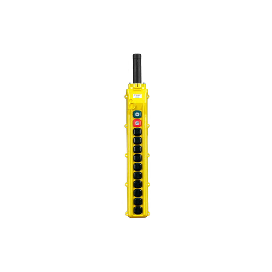 80 Series 12-Button Pendant, 10 Single-, Dual-, Three-Speed Switches with Momentary On/Off (XA-34253, XA-34255, XA-34257); Color: Yellow