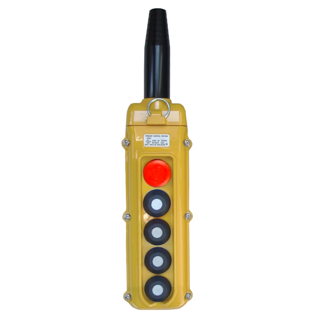 5-Button Pendant with E-Stop, SBN Series Yellow